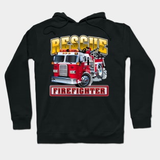 Cartoon Fire Truck Hoodie